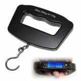 Balanca eletronica digital com iluminacao led para pescaria, viagem, mala, bagagem com gancho 50kg - Represent