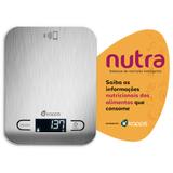 Balança Inteligente Nutricional uso doméstico Via APP Android/iOS - Nutra, Prata - Kapps