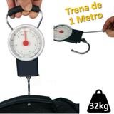 balança manual analogica com gancho para pesca bagagem 32 Kgs CBRN01477 - Commerce brasil