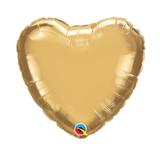 Balão 18" Coração Ouro Cromado - Festabox