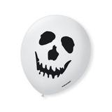 Balão Bexiga Decorada Halloween Branco N9 pct com 25 unid - São roque