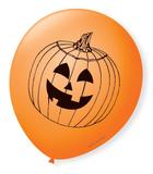 Balão Bexiga Decorada Halloween Laranja N9 pct com 25 unid - São roque