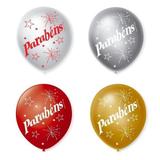 Balão Bexiga Decorada Parabéns Cintilante N 9 pct com 25 unid - São roque