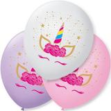 Balão Bexiga Decorada Unicórnio N 9 pct com 25 unid - São roque