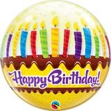 Balão Bubble Bolha Bolo de Aniversário - 1 unidade - Qualatex