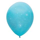 Balão com Glitter Azul Bebê Tamanho 10 c/12 - Balloontech - Diversos