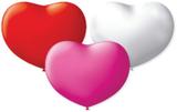 Balao Coracao 6POL BRANCO/VERM/ROSA PCT.C/50 Sao Roque