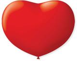 Balao Coracao 6POL Vermelho Quente PCT.C/50 Sao Roque