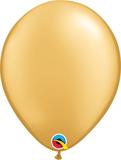 Balão de látex 11" dourado- 28cm - 5un - Qualatex
