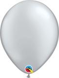 Balão de látex 11" prata - 28cm - 5un - Qualatex