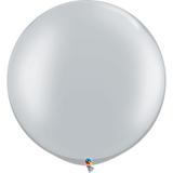 Balão de látex 30" prata - 76cm - 1un - Qualatex