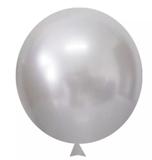 Balão de Látex Aluminio Prata 9" 23 cm 25 und Happy Day