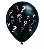 Balão de Látex Decorado Revelação Preto Com Branco 10" 28cm 25un Pic Pic