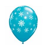 Balão de Latex Flocos de Neve Azul n11 25 unidades - Festabox