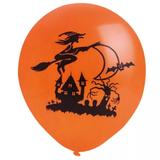 Balão de Látex Laranja Bruxa Preta 11" 28 cm 25 und Happy Day