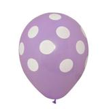 Balão de Látex Poá Lilás e Branco 25 unidades n10 25cm Pic Pic