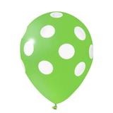 Balão de Látex Poa Verde Limão e Branco 25 unidades n10 25cm Pic Pic