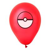 Balão de Látex Vermelho para Festa Pokémon 25 unidades Happy Day - Festabox
