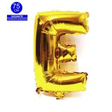 Balão Gigante Letra E Dourado Metalizado 75 Cm - Festas decor