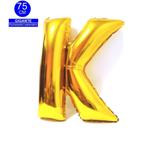Balão Gigante Letra K Dourado Metalizado 75 Cm - Festas decor
