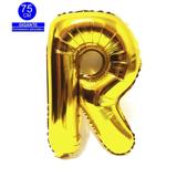 Balão Gigante Letra R Dourado Metalizado 75 Cm - Festas decor