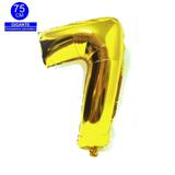 Balão Gigante Número 7 Dourado Metalizado 75 Cm - Festas decor