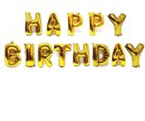 Balão Happy Birthday Dourado Metalizado 40 Cm - Festas decor
