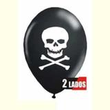 Balão Latex Caveira 2 lados 25 unidades n9 23cm - Festabox
