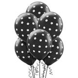 Balão Latéx Nº 10 - 25cm c/ 25 unidades Preto Poá Branco - Riberball