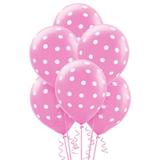 Balão Látex Nº 10 - 25cm c/ 25 unidades Rosa Poá Branco - Riberball