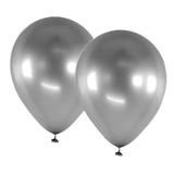Balão Látex Nº 10 - 25cm Platino Prata c/ 25 unidades - Riberball