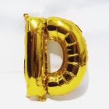 Balão Letra D Dourado Metalizado 40 Cm - Festas decor