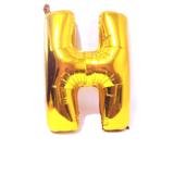 Balão Letra H Dourado Metalizado 40 Cm - Festas decor
