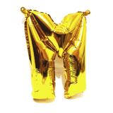 Balão Letra M Dourado Metalizado 40 Cm - Festas decor