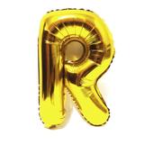 Balão Letra R Dourado Metalizado 40 Cm - Festas decor
