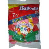 Balao Liso Numero 7 Com 50 Unidades Sortidos Riberball