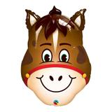 Balão metalizado 14 polegadas - cavalo engraçado - qualatex
