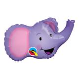 Balão metalizado 14 polegadas - elefante animado - qualatex