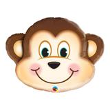 Balão metalizado 14 polegadas - macaco sapeca - qualatex