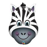 Balão metalizado 32 polegadas - zebra louca - qualatex