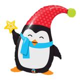 Balão metalizado 35 polegadas - popular elfin penguin - qualatex