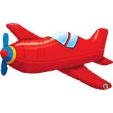 Balão metalizado 36" avião vermelho - 91cm - 1un - Qualatex