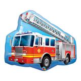 Balão metalizado 36 polegadas - caminhão de bombeiros vermelho - qualatex
