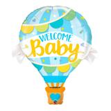 Balão metalizado 42 polegadas - bem-vindo bebê balão azul - qualatex