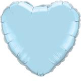 Balão Metalizado Coração 20 polegadas - 51 cm Azul Claro - Mundo bizarro