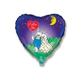 Balão Metalizado Coração I Love You Páscoa - Festabox