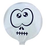 Balão Metalizado Halloween Esqueleto Branco 9" - Flexmetal