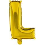 Balao Metalizado Letra L Ouro 40CM. Unidade Mundo Bizarro