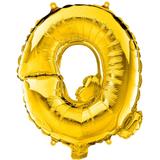 Balao Metalizado Letra Q Ouro 40CM. Mundo Bizarro