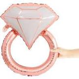 Balão metalizado noivado diamante rose gold - Ateliê vivi castro
